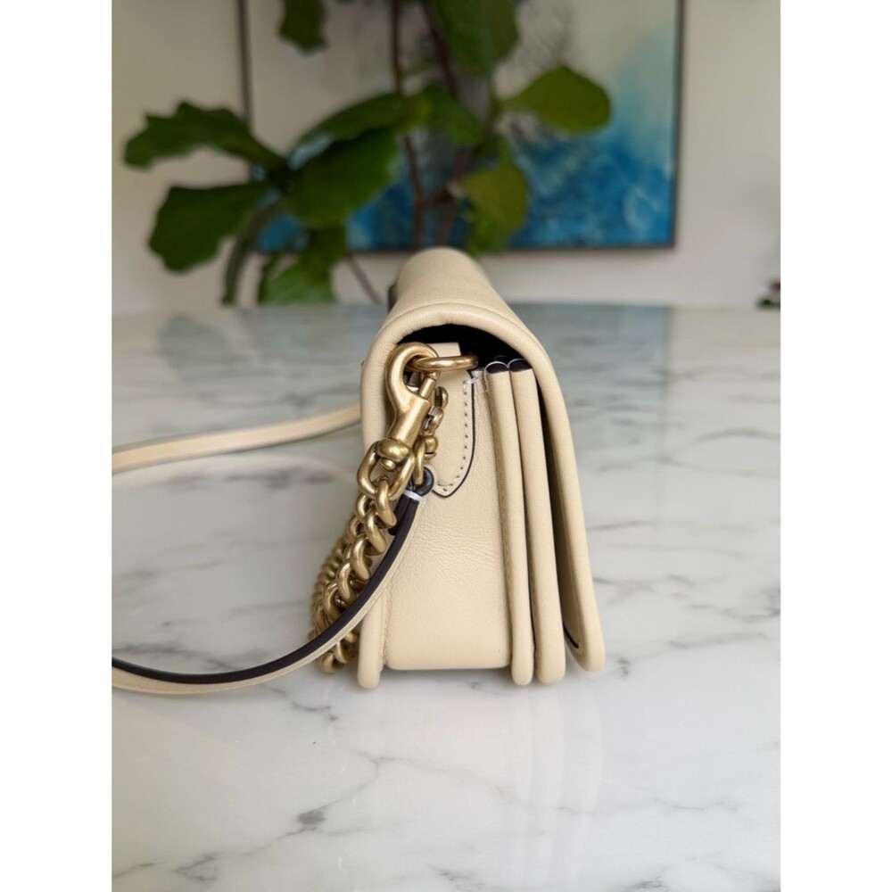 NWOT Coach DINKY Bag Glovetanned Leather CW641 Brass Moonlight Cream Ivory - Picture 3 of 15